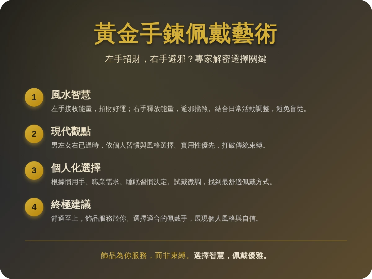 黃金手鍊戴左手還是右手