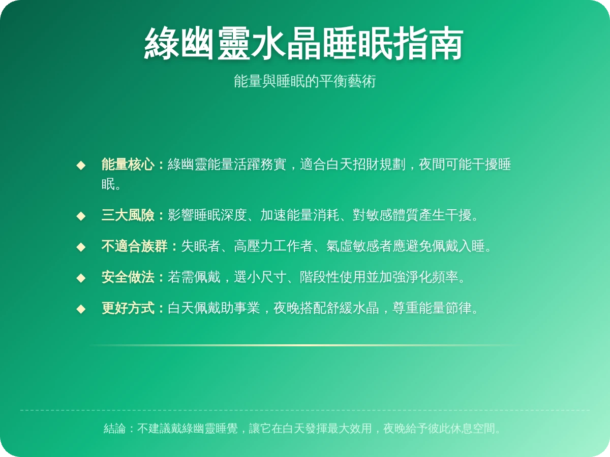 綠幽靈可以戴著睡覺嗎 綠幽靈可以戴著睡覺嗎