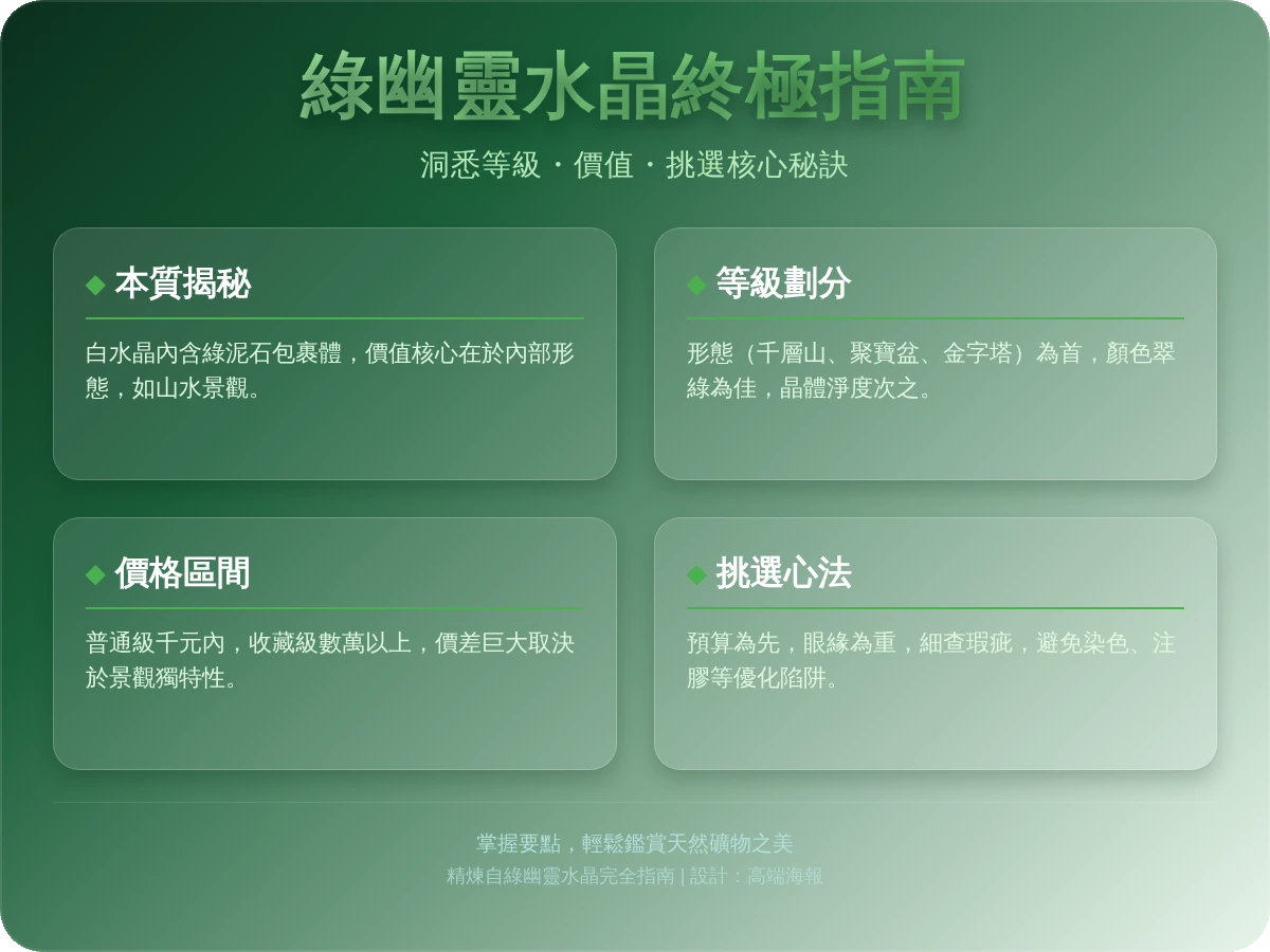 綠幽靈水晶等級