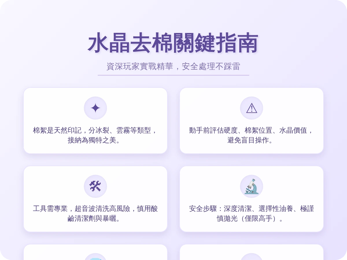 水晶去棉方法 水晶去棉方法