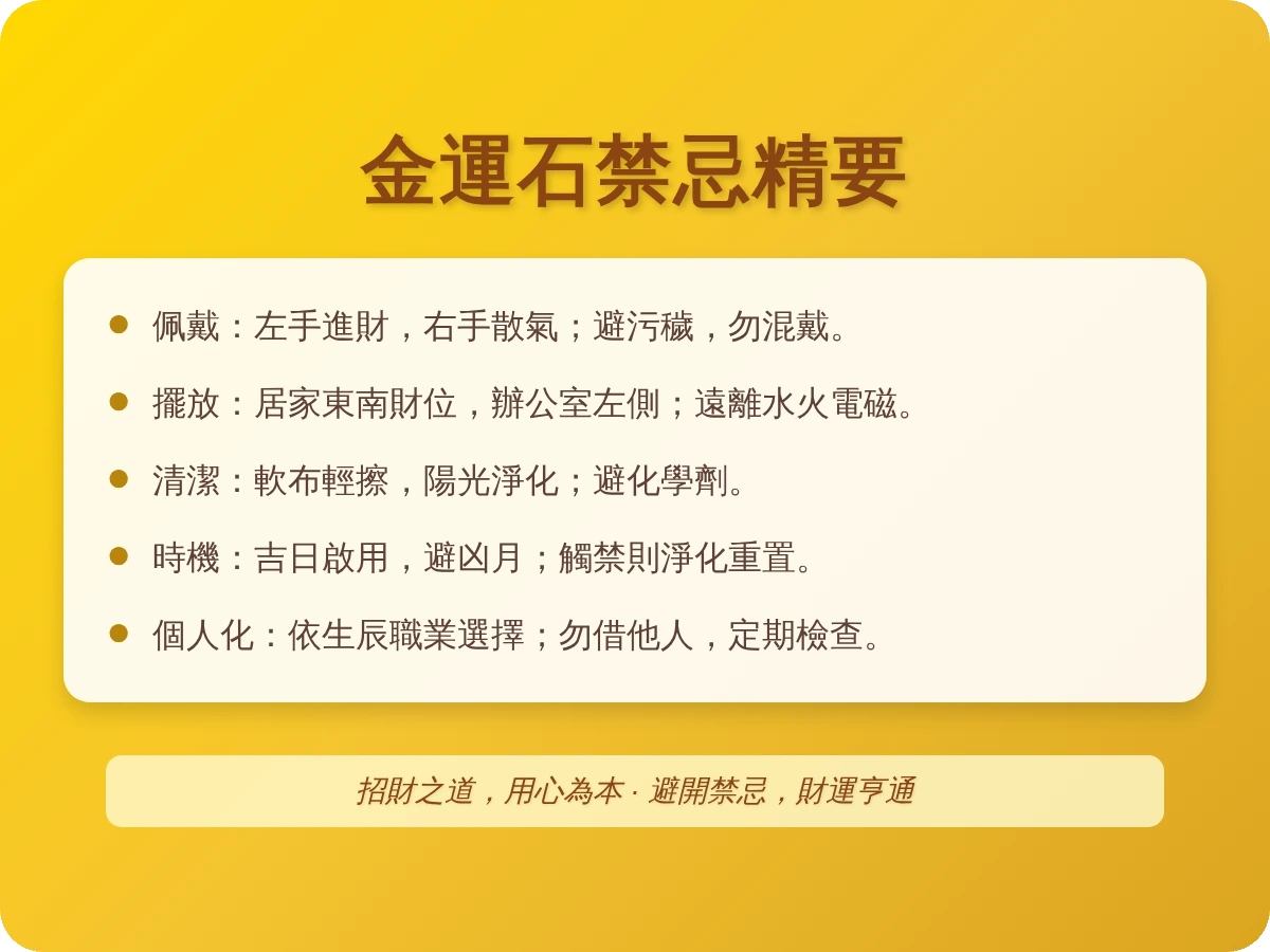 金運石禁忌