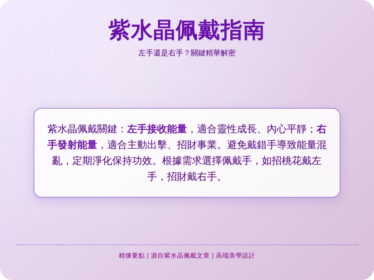 紫水晶戴哪隻手 紫水晶戴哪隻手