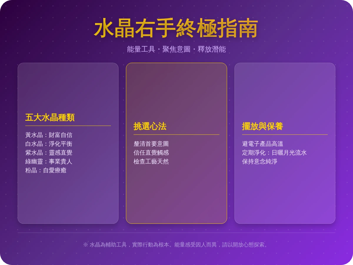 水晶右手種類 水晶右手種類