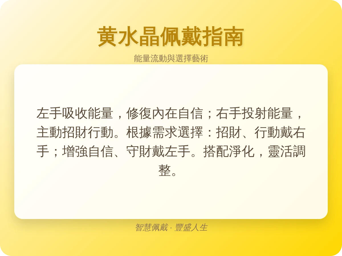 黃水晶戴哪一手