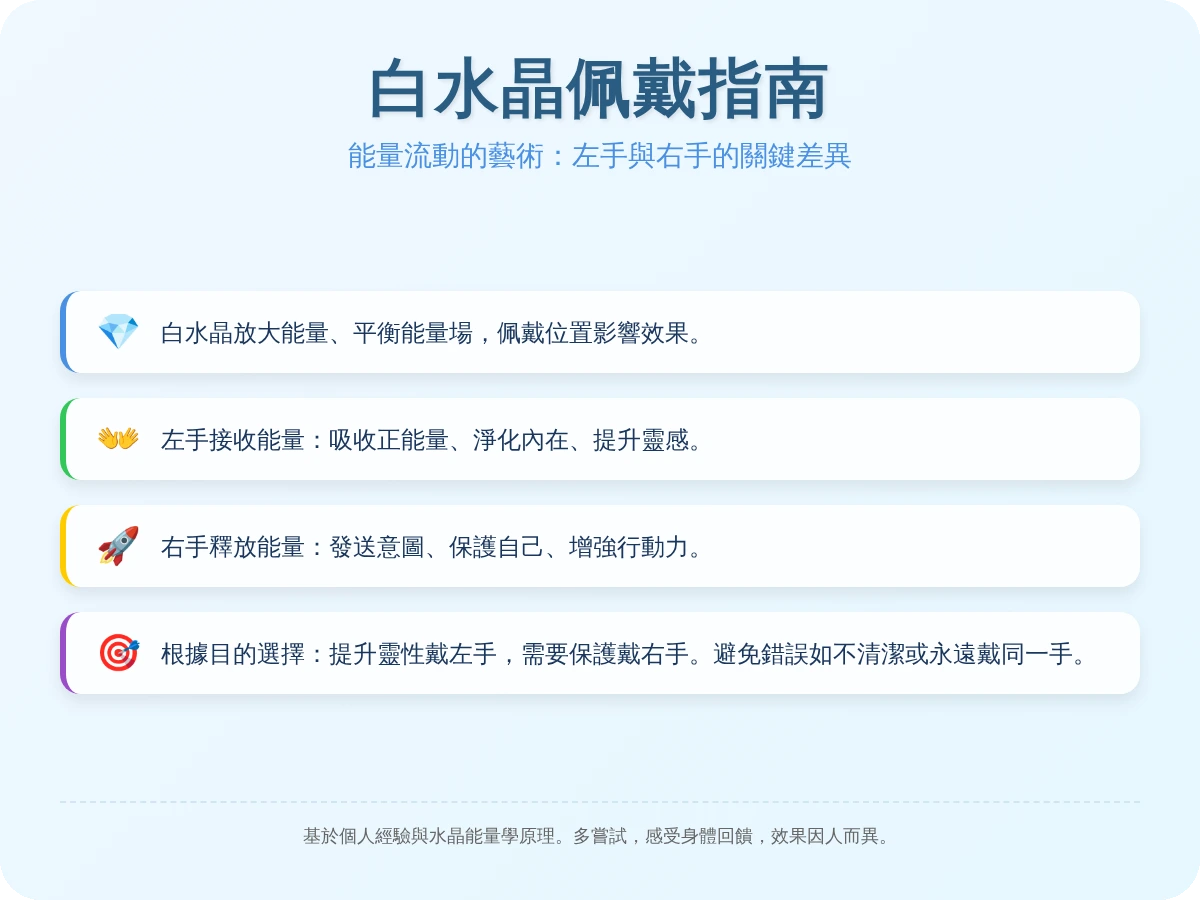 白水晶戴哪隻手