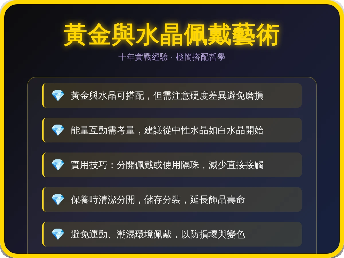 黃金可以跟水晶一起戴嗎