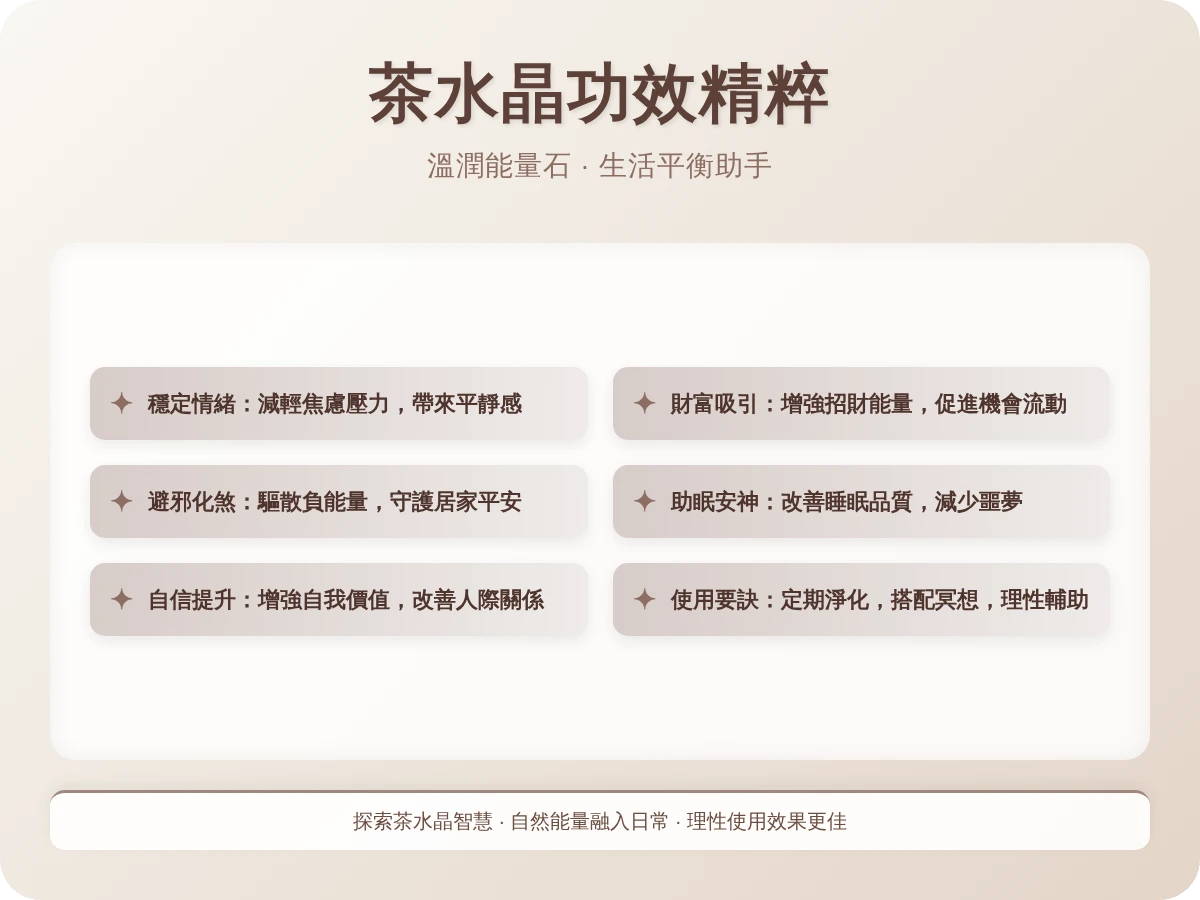 茶水晶的功效 茶水晶的功效