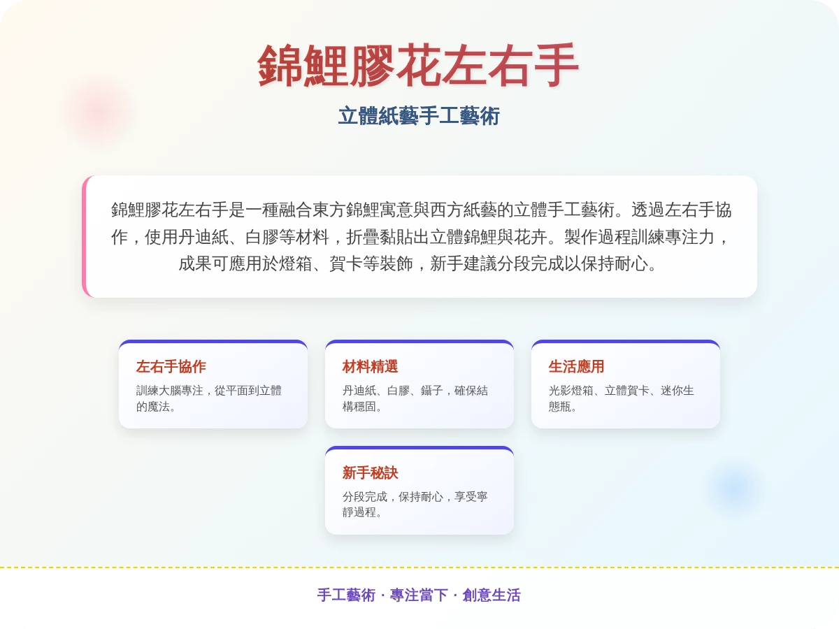 錦鯉膠花左右手