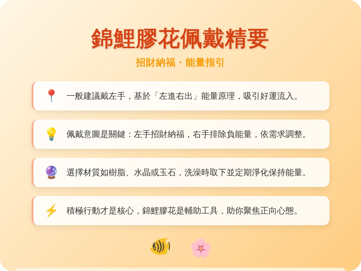 錦鯉膠花戴哪隻手 錦鯉膠花戴哪隻手