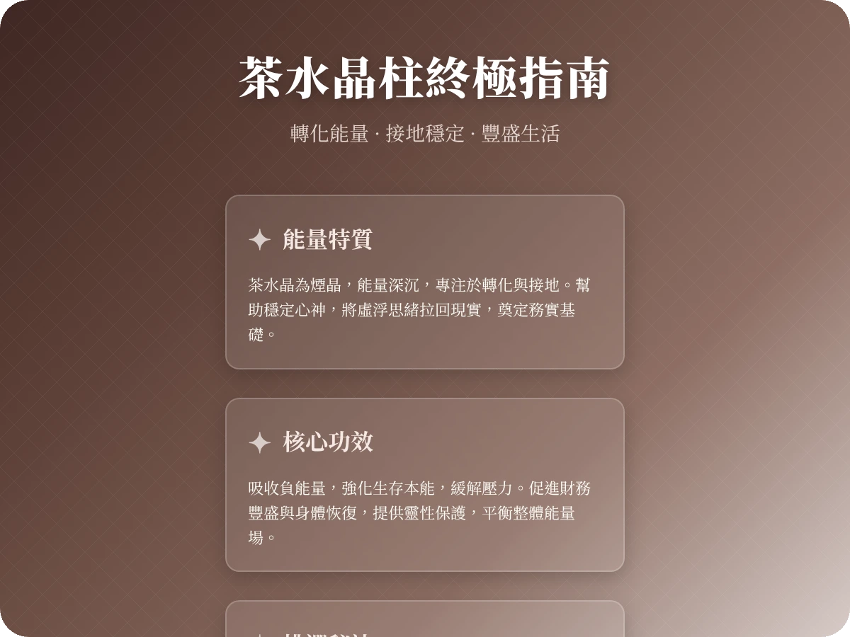 茶水晶柱功效 茶水晶柱功效