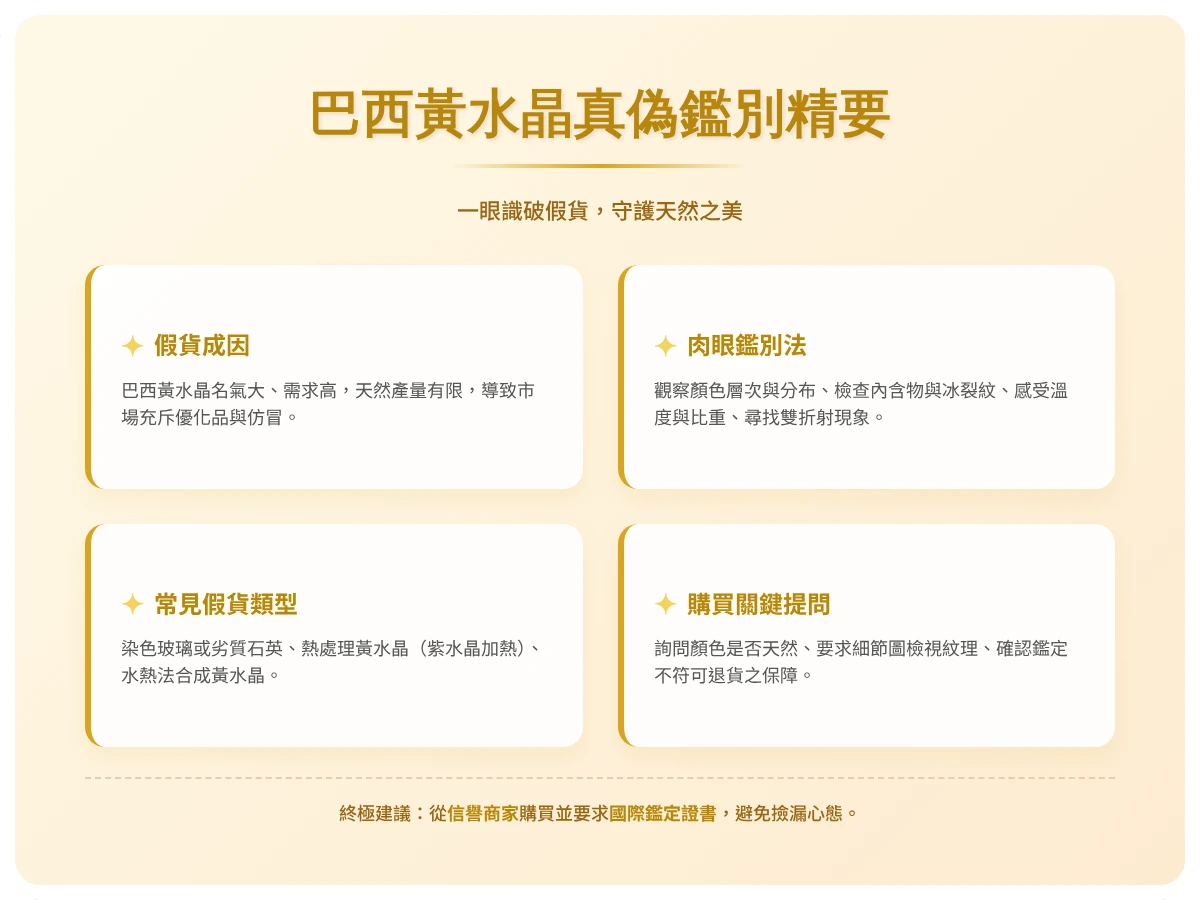 巴西黃水晶真假