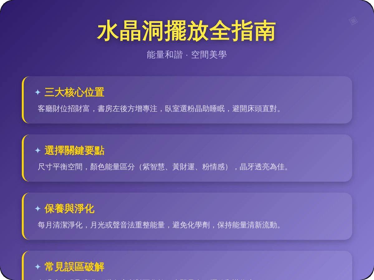 水晶洞擺放房間