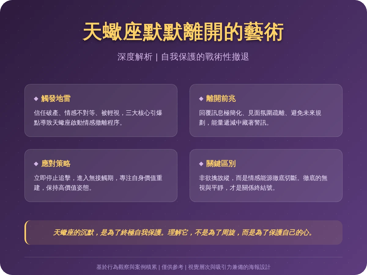 天蠍座默默離開 天蠍座默默離開