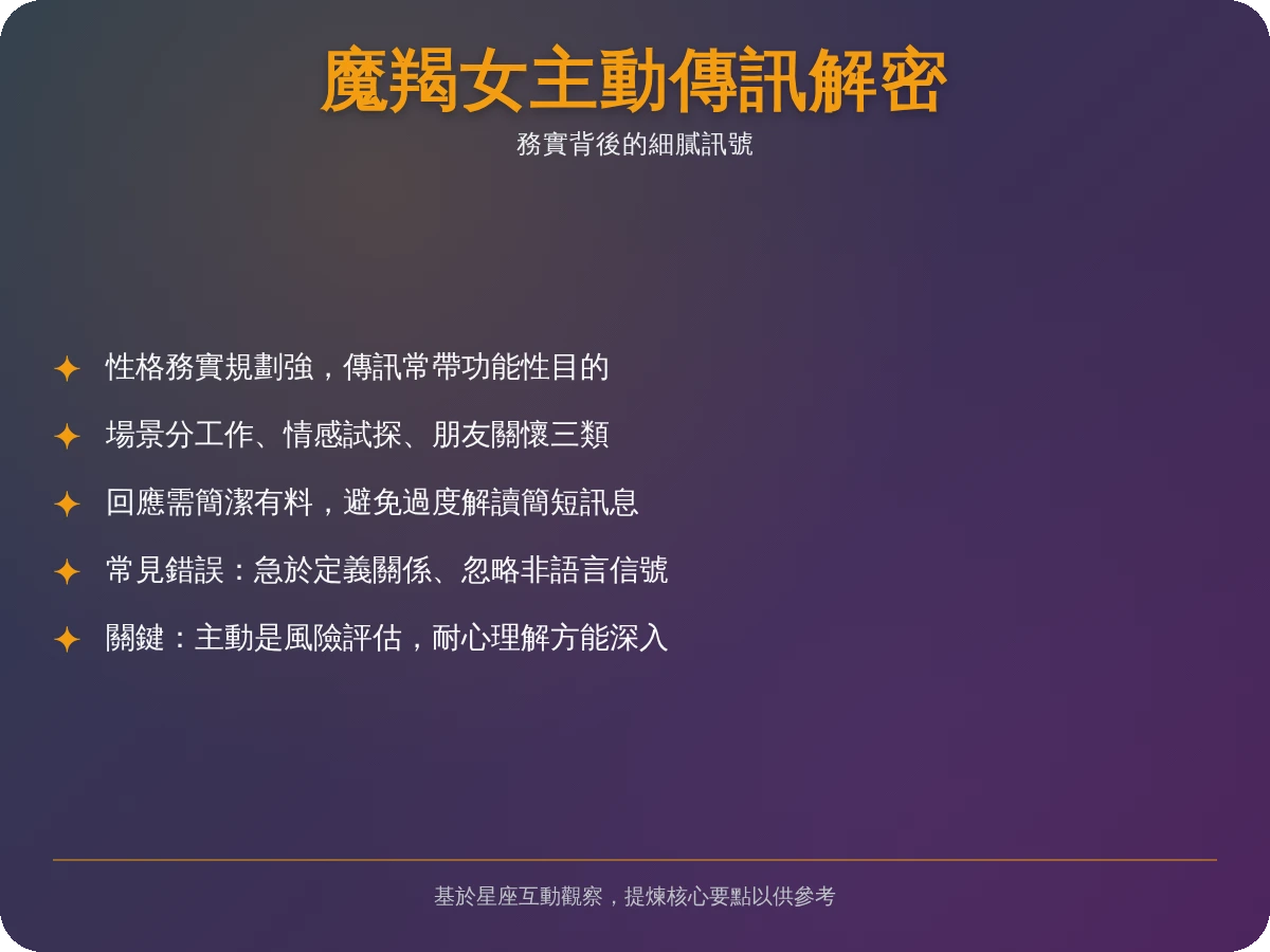 魔羯女主動傳訊息 魔羯女主動傳訊息