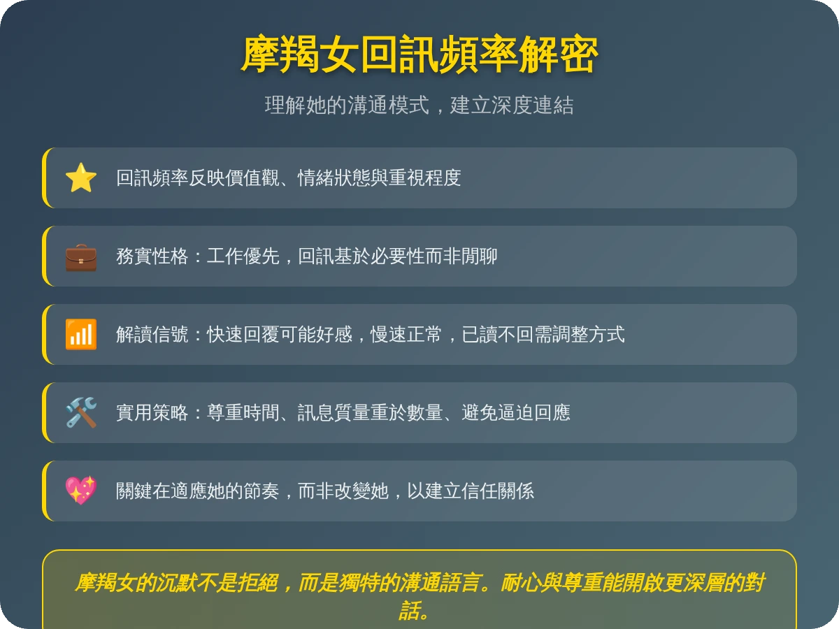 魔羯女回訊息頻率 魔羯女回訊息頻率
