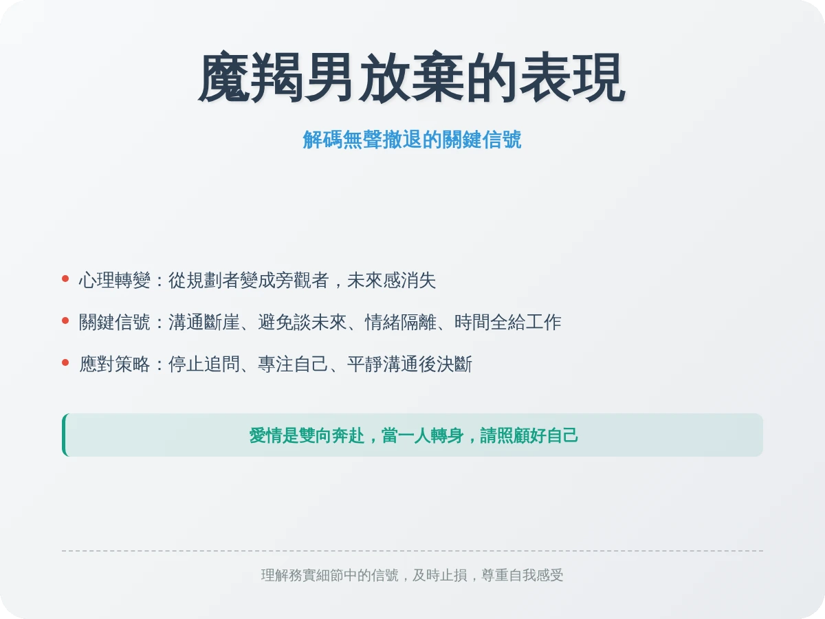 魔羯男放棄的表現 魔羯男放棄的表現