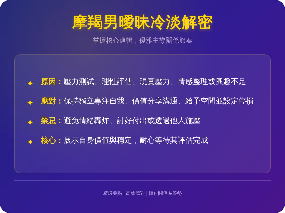 摩羯男曖昧突然冷淡 摩羯男曖昧突然冷淡