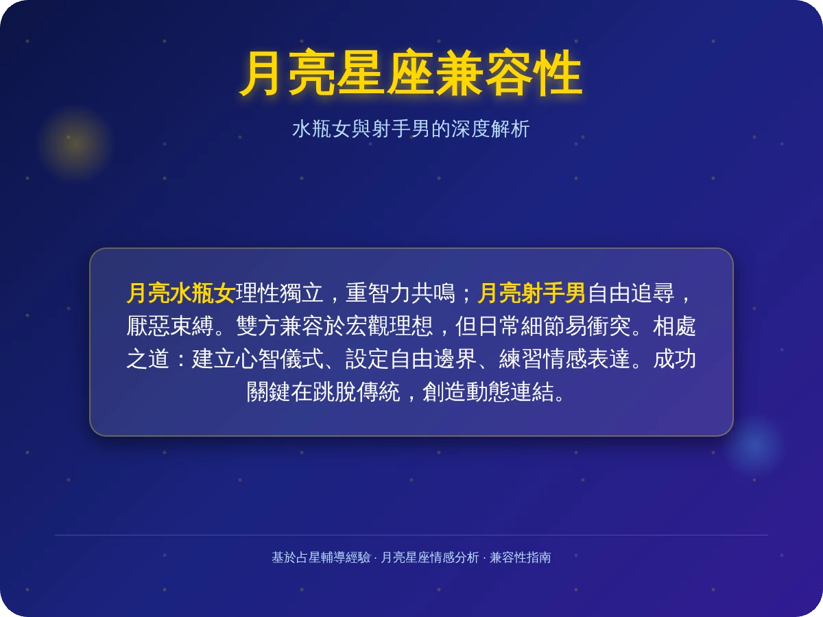 月亮水瓶女月亮射手男 月亮水瓶女月亮射手男