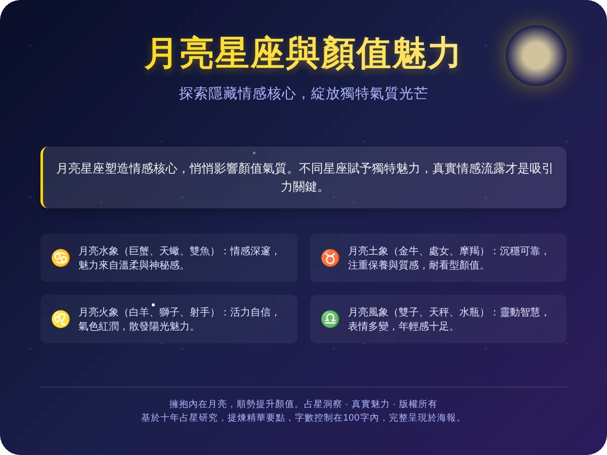 月亮星座顏值