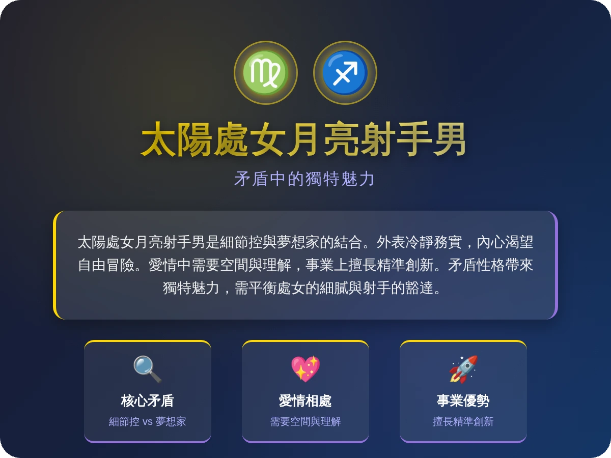 太陽處女月亮射手男 太陽處女月亮射手男
