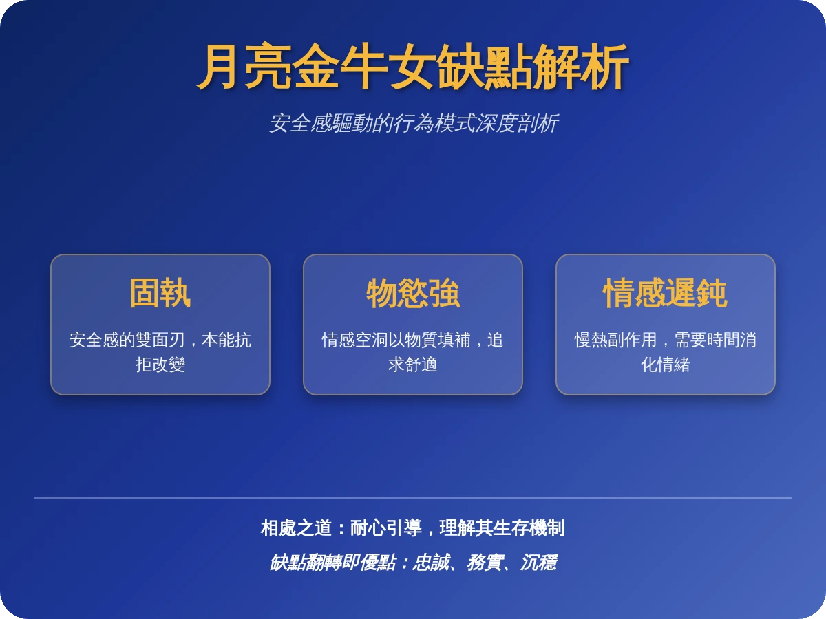 月亮金牛女缺點 月亮金牛女缺點