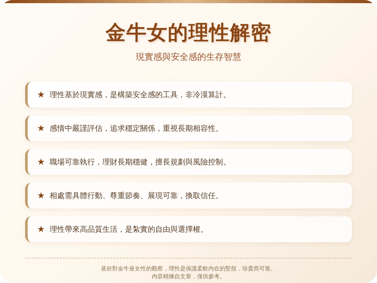 金牛女理性 金牛女理性