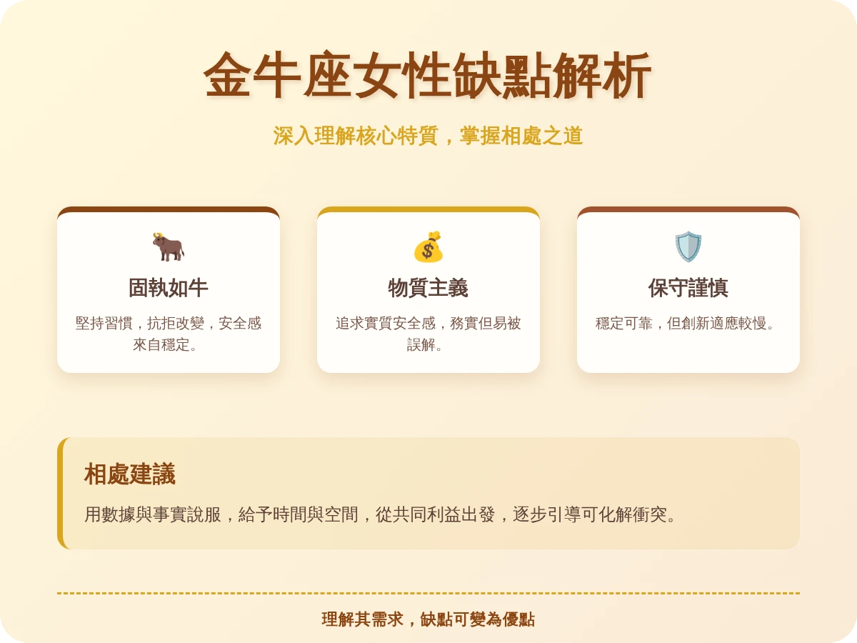 金牛座女缺點 金牛座女缺點