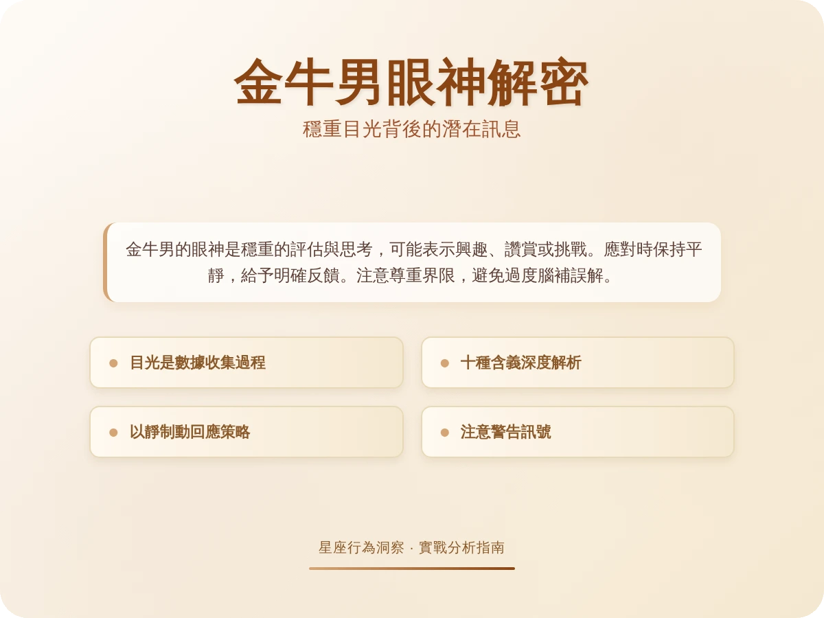 金牛男一直看你 金牛男一直看你
