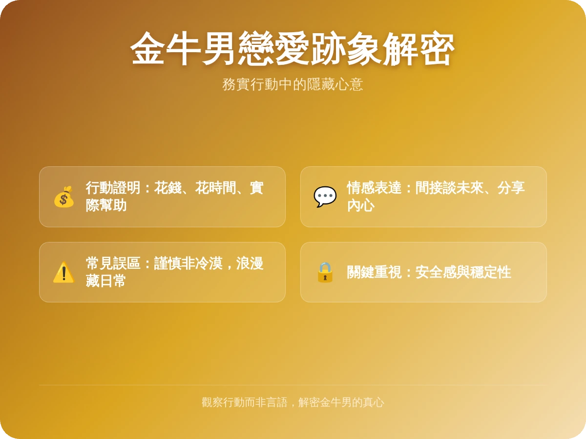 怎样看出金牛男喜欢你