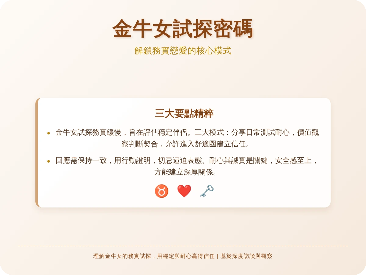 金牛女試探你