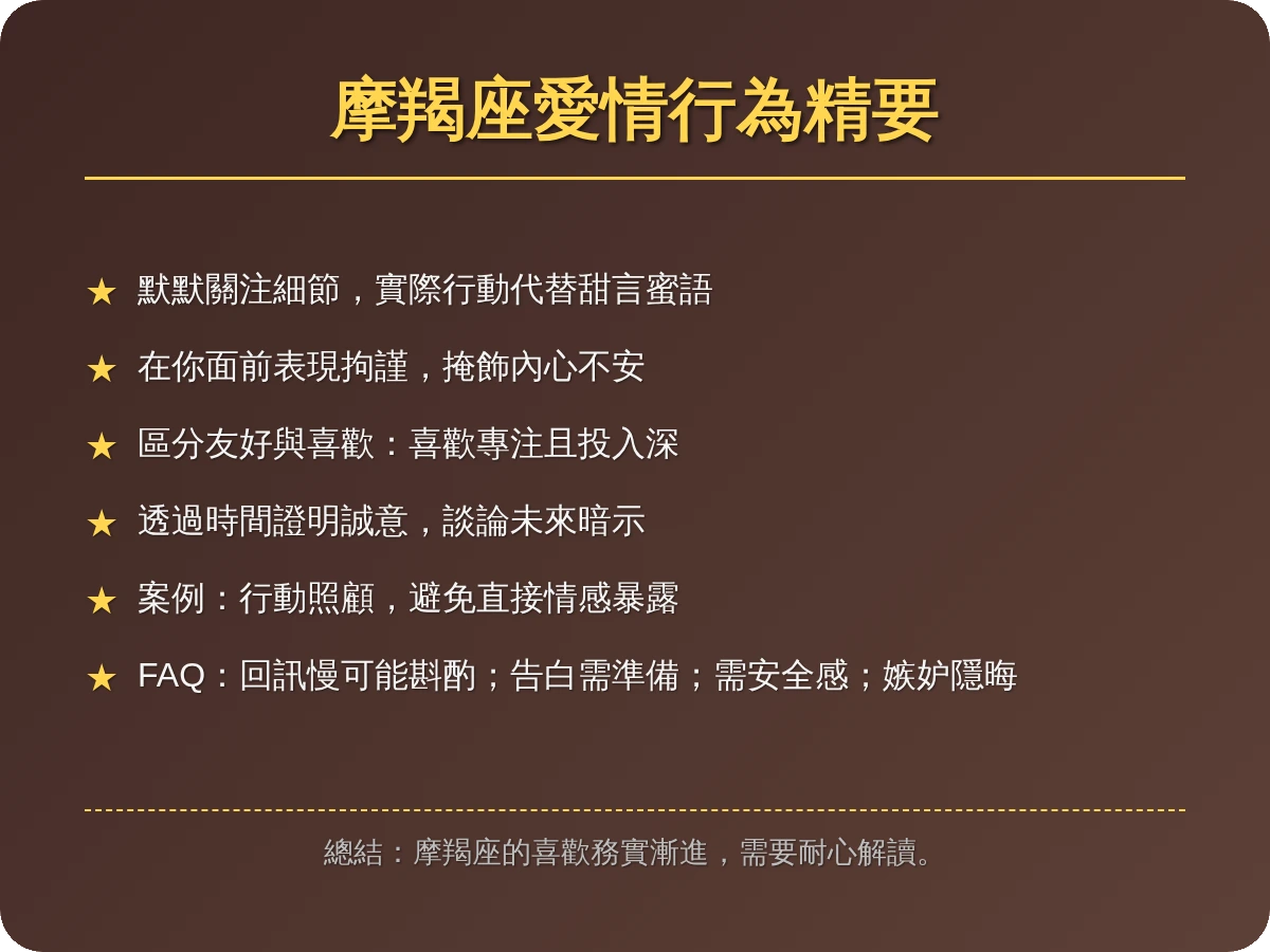 摩羯座喜歡一個人的表現 摩羯座喜歡一個人的表現