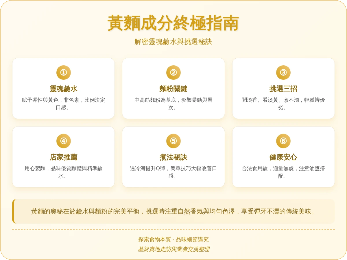 黃麵成分