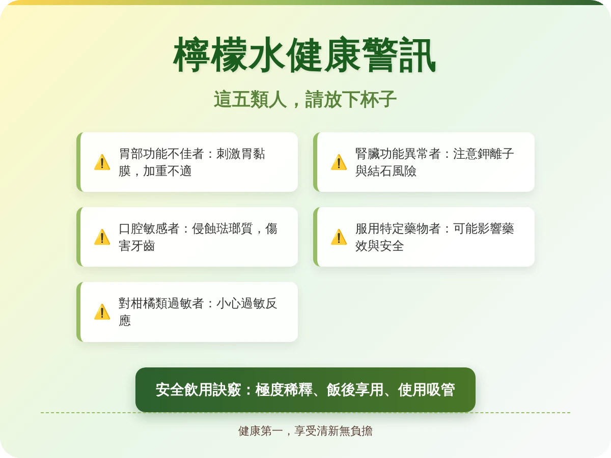 什麼人不能喝檸檬水
