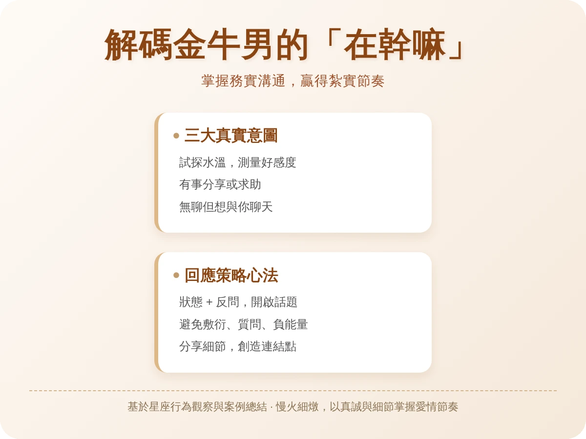 金牛男問你在幹嘛 金牛男問你在幹嘛