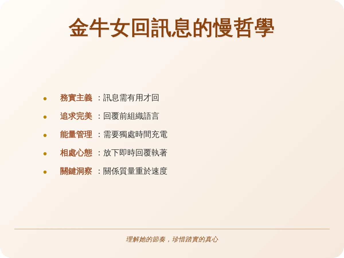 金牛女回訊息速度