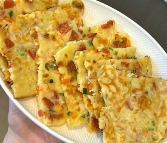 脆皮粉漿蛋餅做法