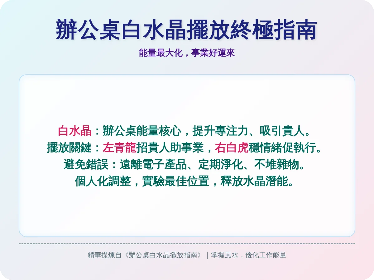 辦公桌白水晶擺放位置