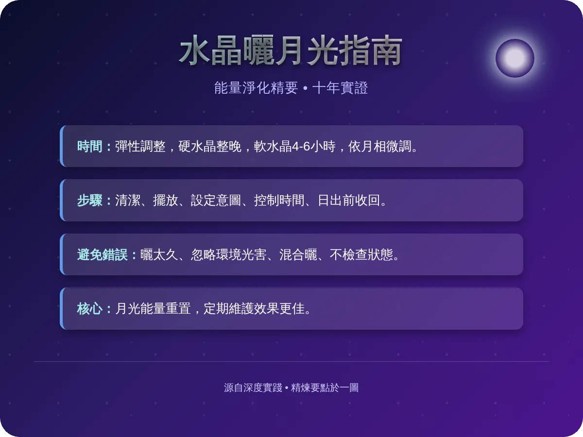 水晶曬月光要曬多久？