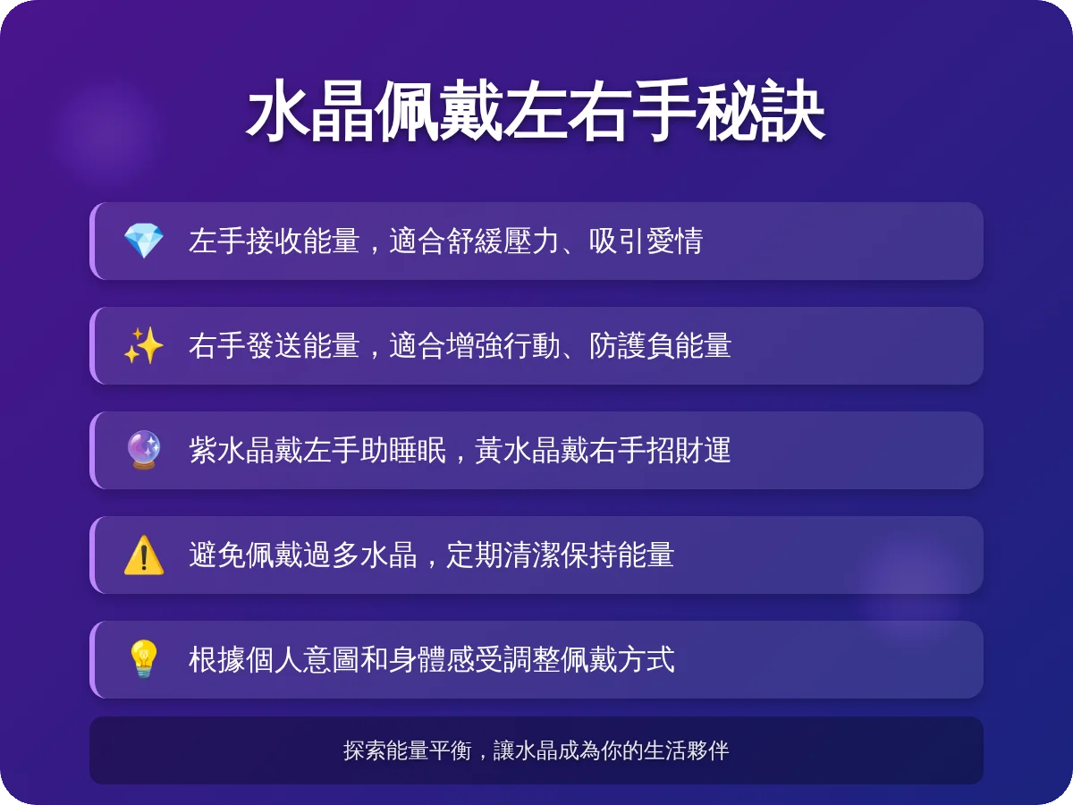 水晶佩戴左右手