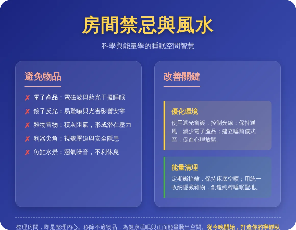 房間不能放什麼？